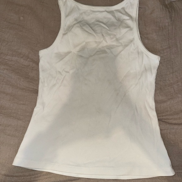 White Ribbed Tank Top - Picture 4 of 4